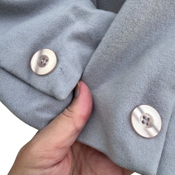 Jacqueline Ferrar Vintage Womens Wool Cashmere Blend Gray Blazer Jacket 12 - Picture 10 of 13